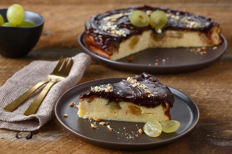 Acidule de fromage blanc aux raisins et sa ganache au chocolat