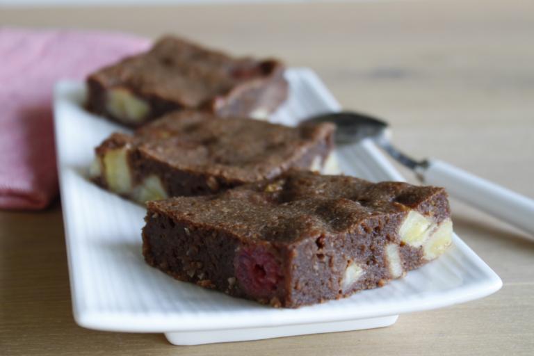 Brownie framboises chocolat lait