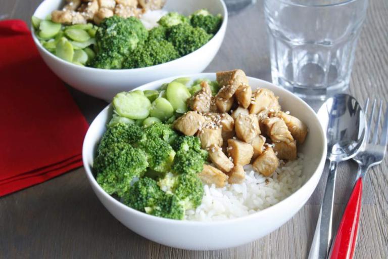 Buddha bowl au poulet façon terriaki