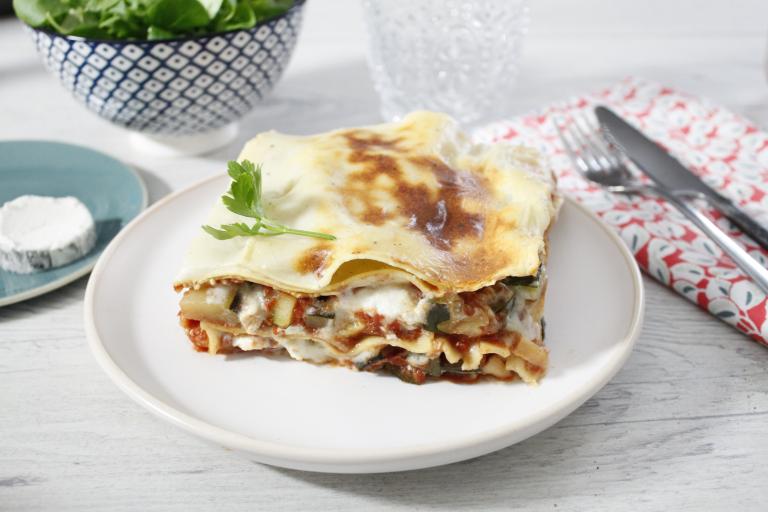 Lasagnes chèvre courgettes