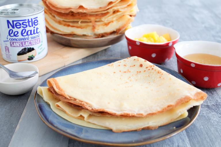 Crêpes sans lactose