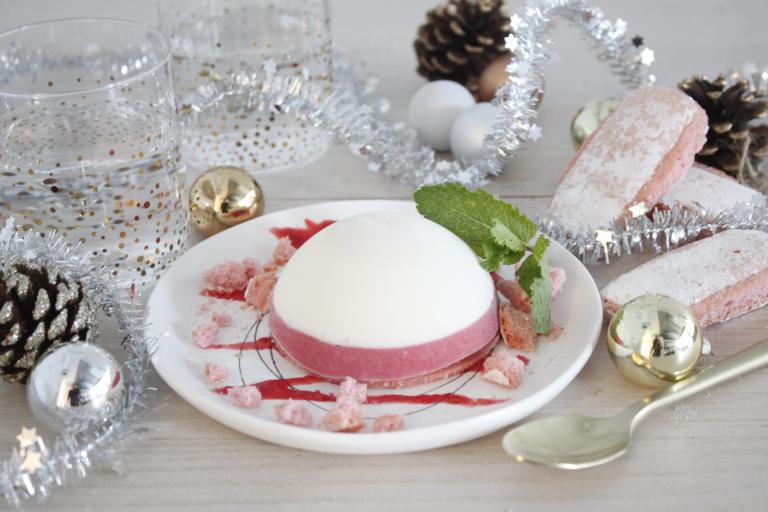 Glace amande et framboises au lait concentré sucré