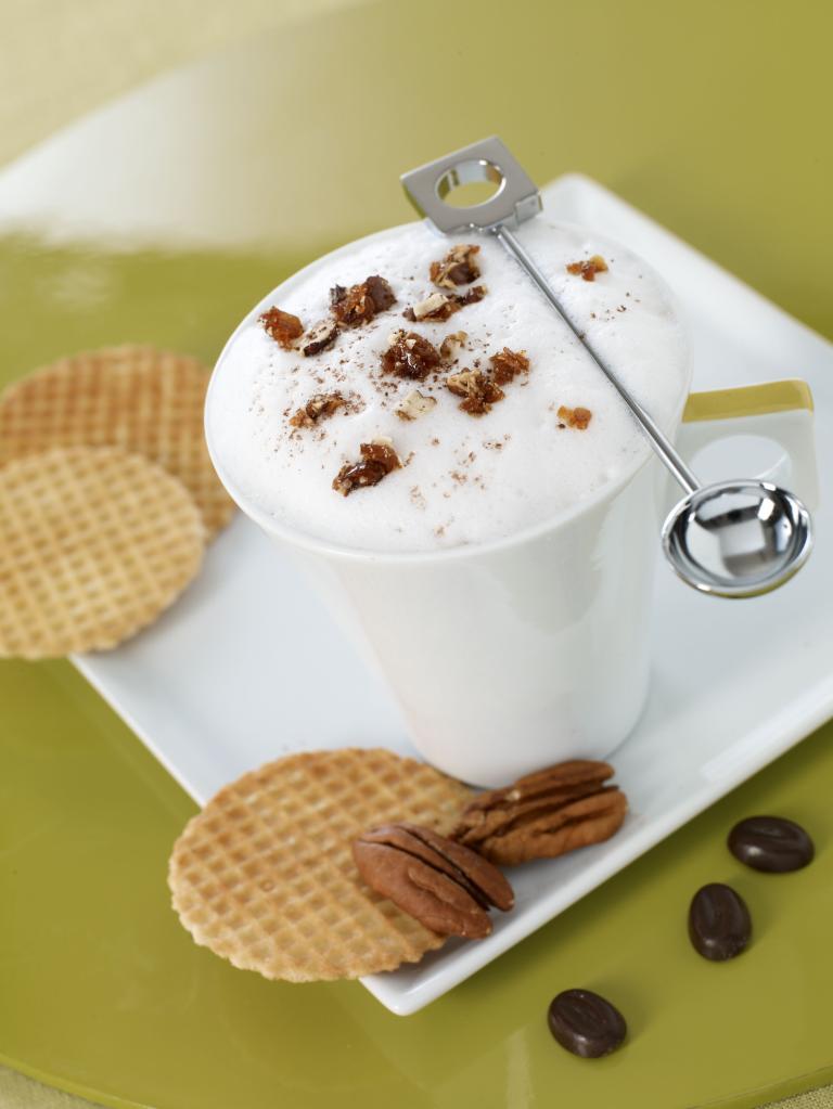 Cappuccino aux noix de pecan caramelisees