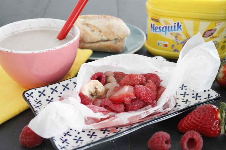 Papillote de fruits Nesquik