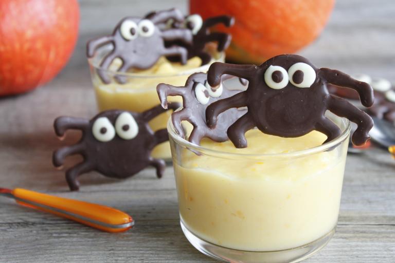 Panacotta à l'orange d'halloween